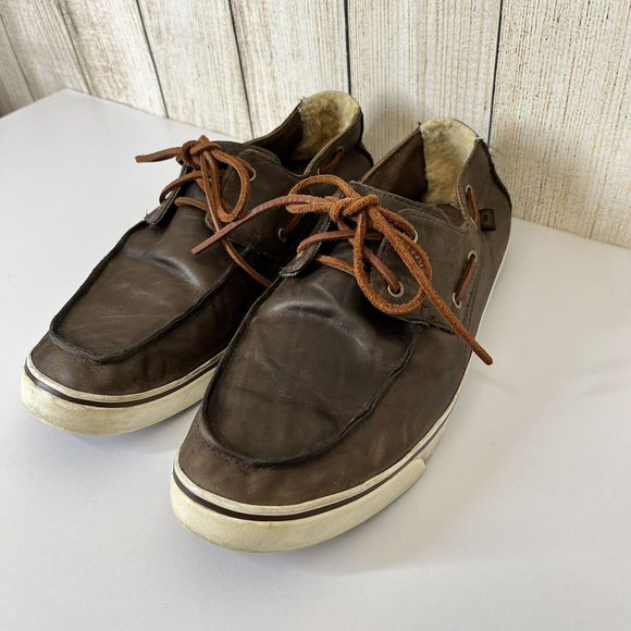 UGG Australia Boat Shoes Mens Lace Up Loafers Brown Bremerton Moc Toe Size 11.5 main image 14